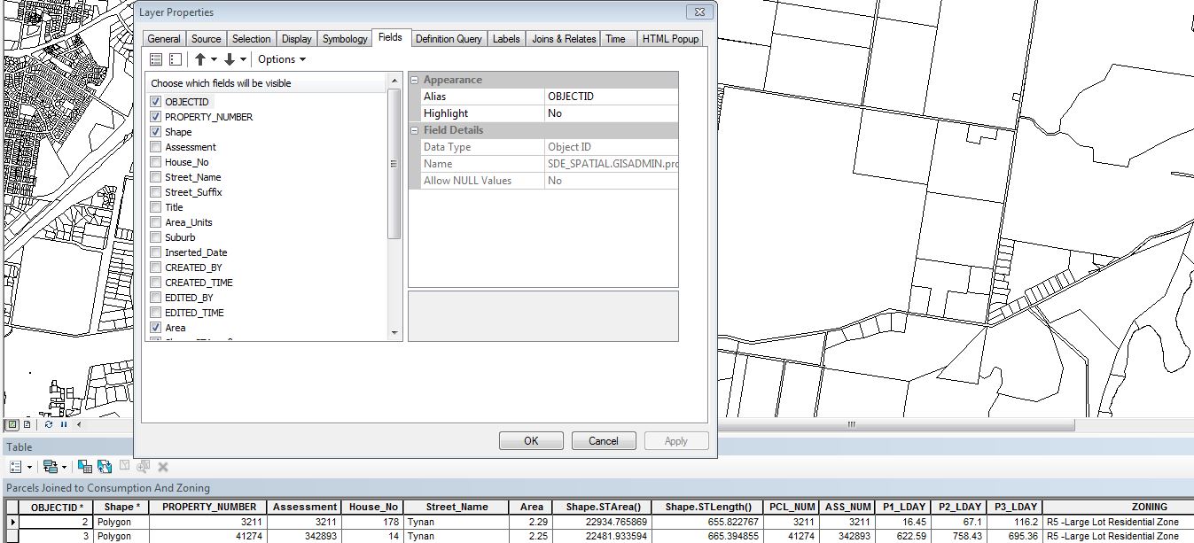 Original Feature Class within SDE